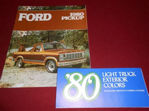 1980 Ford Pickup Truck F 100 F 250 F 350 Catalog 80 Paint Color Chips