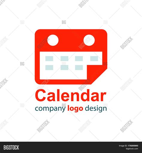 Calendar Logo Orange Vector And Photo Free Trial Bigstock