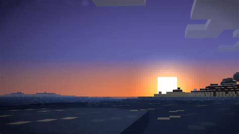 Minecraft Sunset Hd Wallpaper Games Wallpaper Better