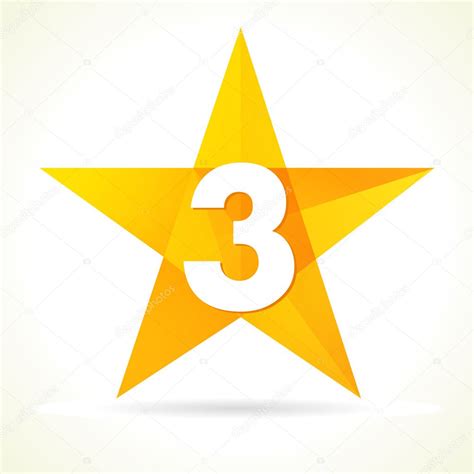 3 Star Logos Number Three Star Logo — Stock Vector © Koltukovalek