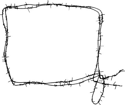 8 Barbed Wire Frame PNG Transparent OnlyGFX