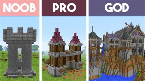 Minecraft Noob Vs Pro Vs God Challenge Castle 🏰 Youtube