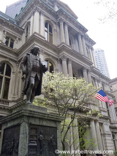 A Statue Of Benjamin Franklin Designed By Richard Saltonstall