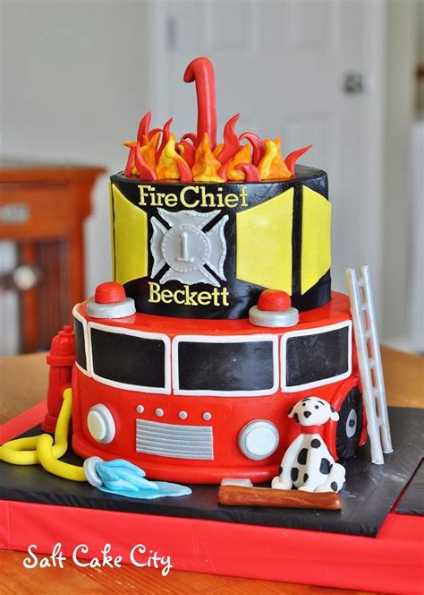 Salt Cake City Firefighter Birthday Cake