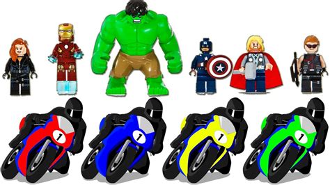 Learn Color New Mountain Bike W Superheroes Hd Cartoon Video For Kids