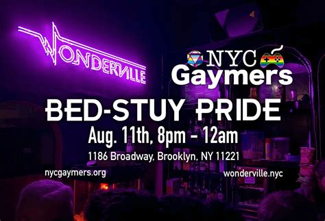 nyc gaymers at wonderville bed stuy pride — wonderville