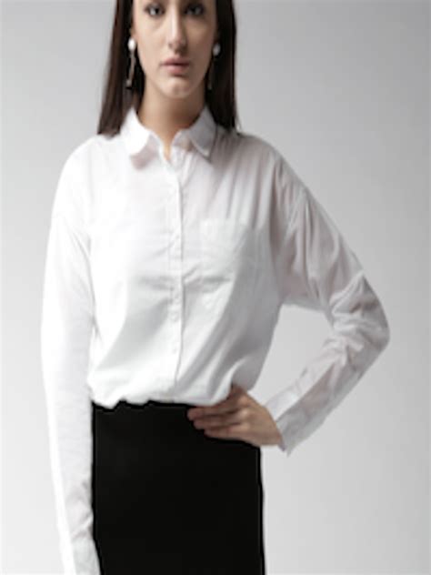 Buy Forever 21 Women White Solid Casual Shirt Shirts For Women