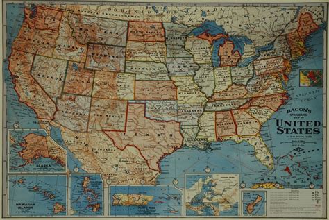 Florentine Print Map Of Usa Vintage Usa Map Usa Map Map Wrapping Paper
