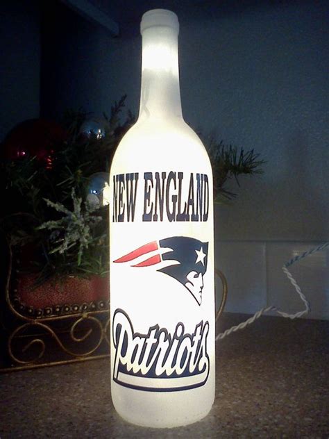 New England Patriots Lighted Bottle By Festivebottles On Etsy 2000