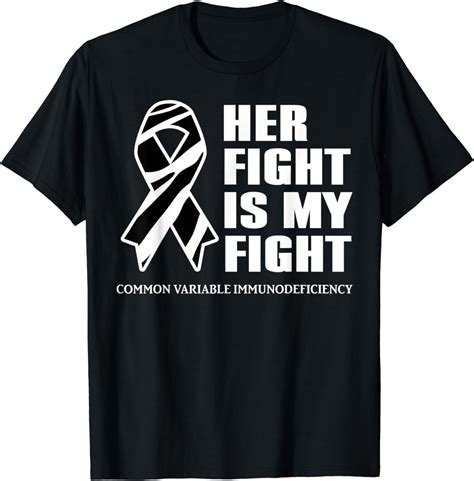 Her Fight Is My Fight Cvid Awareness Ribbon T Shirt Clothing