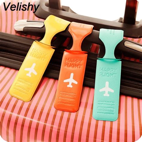 Velishy Luggage Tag Easily Identify For Travelling Pvc Soft Fashionable