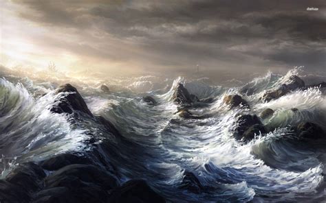 Stormy Ocean Wallpaper Wallpapersafari