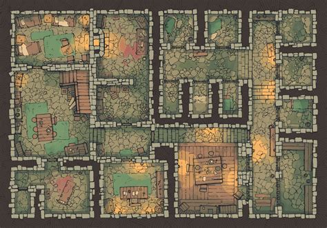 Dungeon Jail Prison Rpg Battle Map By Minute Tabletop