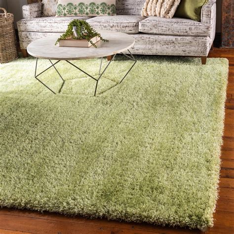 Cedar Green 8 X 8 Luxury Solid Shag Square Rug