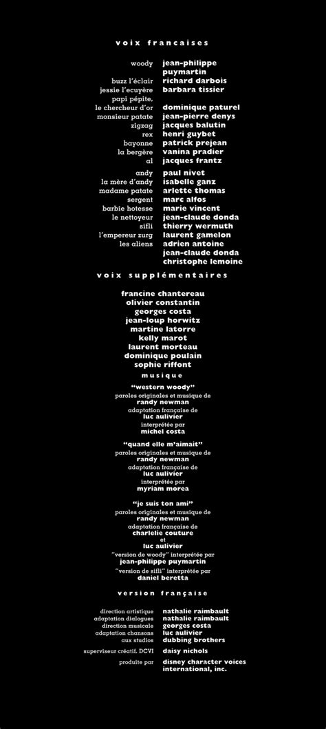 Image - Toy Story 2 French Credits.png | Anime Voice-Over Wiki | FANDOM ...