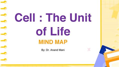 Mind Map Cell The Unit Of Life By Dr Anand Mani Youtube