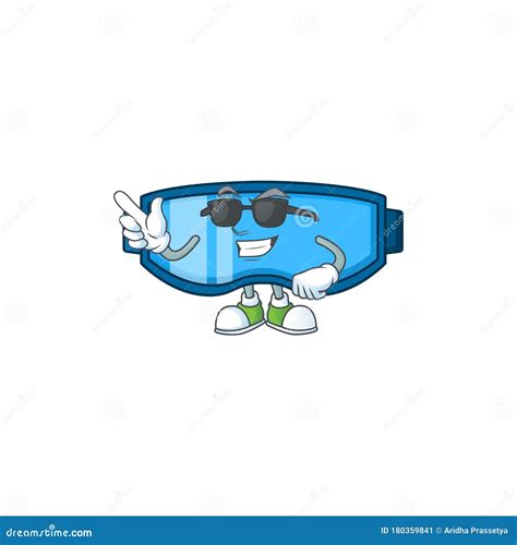 Super Cute Safety Glasses Cartoon Character Wearing Black Glasses Stock Vector Illustration Of