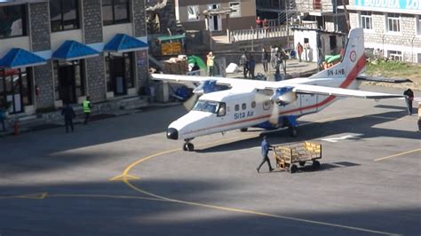 Landing At Lukla Airport Nepal Youtube