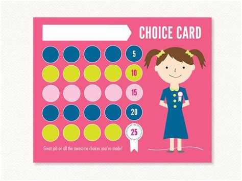 See more ideas about cards, kids cards, cards handmade. Items similar to Kids Choice Card, Reward System Printable Girl on Etsy