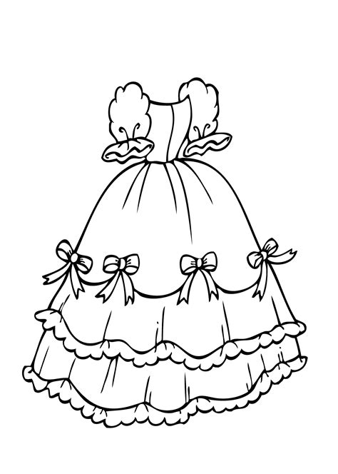 Free Printable Dresses Coloring Pages