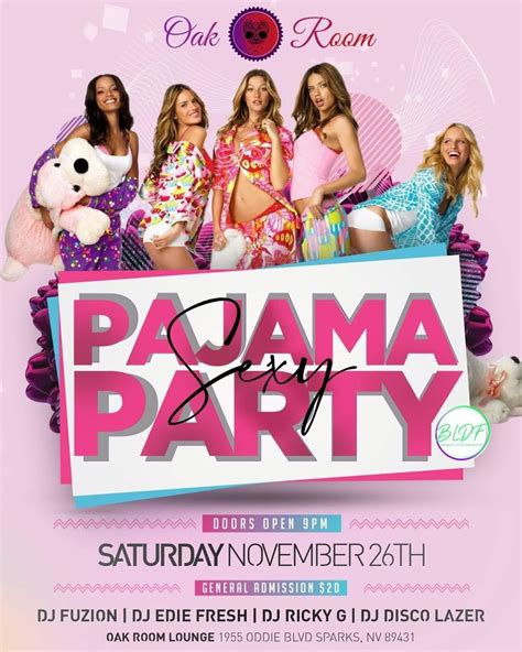 Sexy Pajama Party Tickets At Oak Room Lounge In Sparks By Oakroom