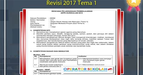 Rpp sd kelas 1 semester 1 k13 revisi. Rpp K13 Kelas 5 Sd Revisi 2017 Tema 1