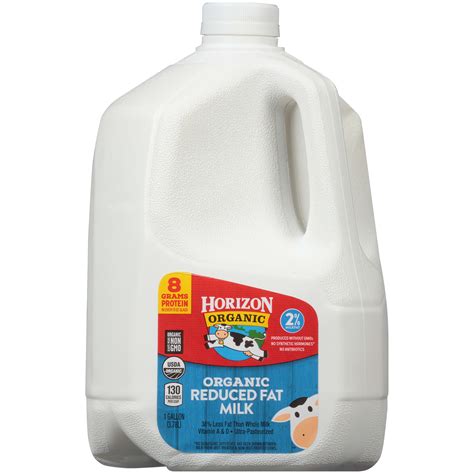 Horizon Organic 2 Reduced Fat High Vitamin D Milk 1 Gallon Walmart