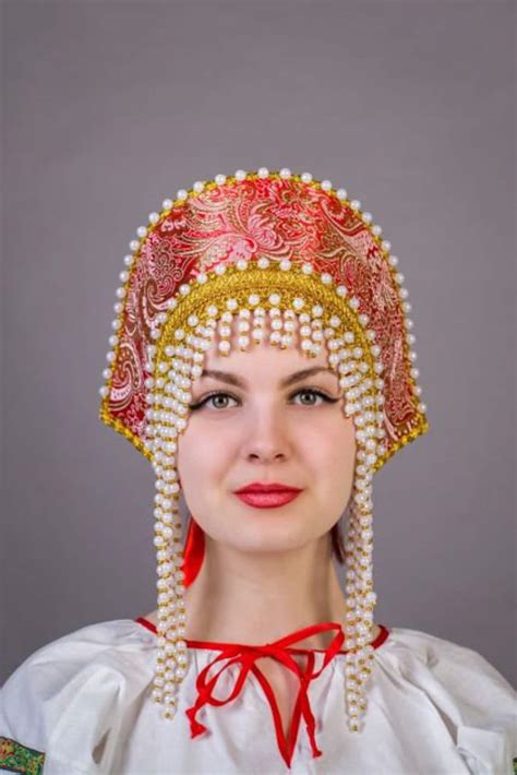 headdress kokoshnik olga russian traditional etsy