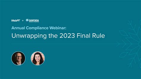 Unwrapping The 2023 Final Rule Webpt