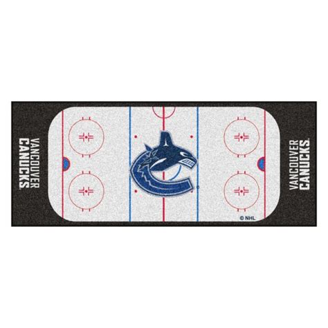 fanmats® 10455 vancouver canucks 30 x 72 nylon face hockey rink runner mat with jumping