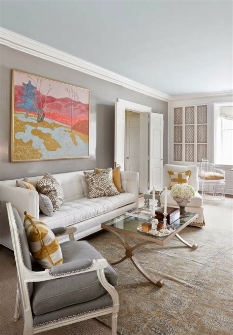 Yellow Gray And Ivory Living Room Paint And Room Color Scheme Heaven