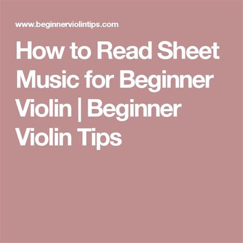 How to Read Sheet Music for Beginner Violin | Beginner Violin Tips | Violin beginner, Sheet ...