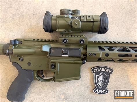 Ar 15 Coyote Gun Coated With Mil Spec O D Green Cerakote