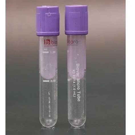 Biopro Plastic K3 EDTA Blood Collection Tubes Size 1ml At Rs 12 Unit