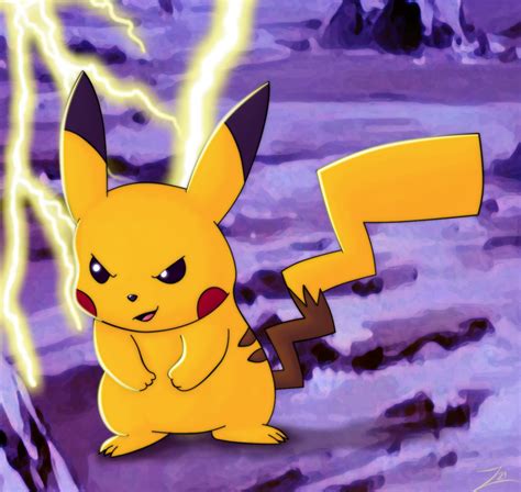 Pikachu Thunder Attack By Grim Zitos On Deviantart