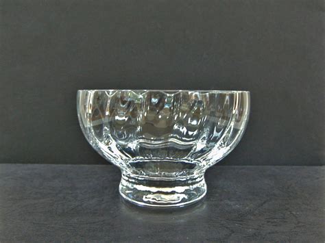Dartington Crystal Ripple Bowl Frank Thrower Design Small