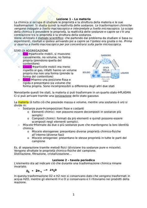 Appunti Di Chimica Generale E Inorganica