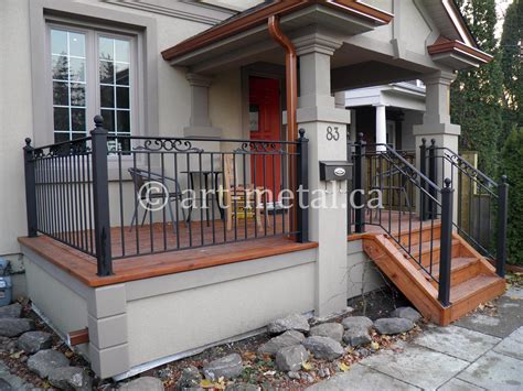 The height is calculated in relation to the stairs and is measured from the very end of the stair tread in a the minimum height for that is 36. Deck Railing Height: Requirements and Codes for Ontario