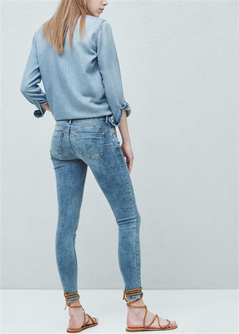 Mango Denim Kim Skinny Push Up Jeans In Blue Lyst