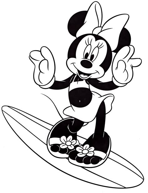 Walt Disney Coloring Pages Minnie Mouse Walt Disney Characters