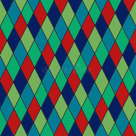 Colorful Diamond Pattern Texture Background Stock Illustration