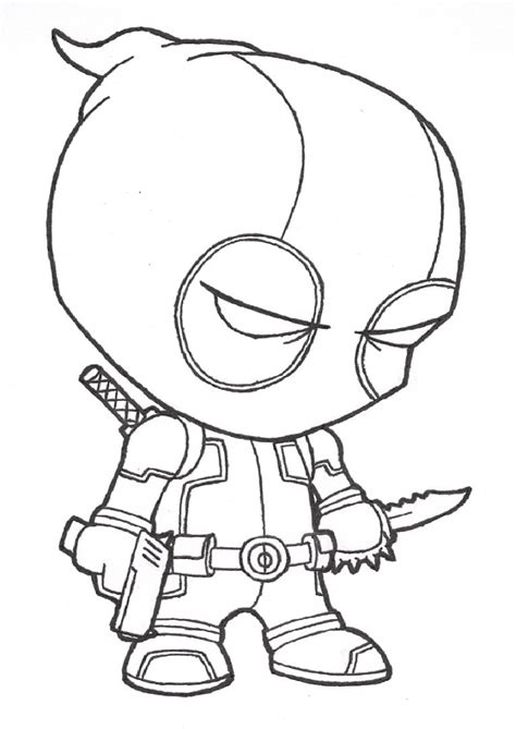 40+ deadpool coloring pages for printing and coloring. Deadpool Chibi Drawing at GetDrawings | Free download