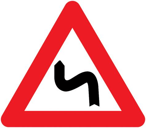 Segnale Curva Pericolosa A Sinistra - Cartelli stradali “Doppia curva pericolosa, la prima a sinistra" | Seton IT