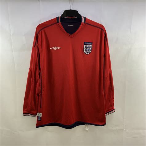 England Ls Away Football Shirt 200204 Adults Xl Umbro F616 Historic