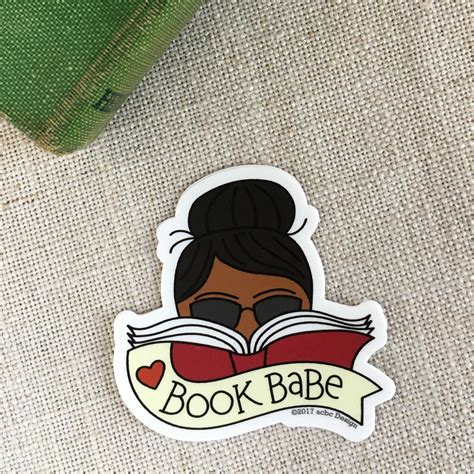 Paper And Party Supplies Stickers Black Girl Reading Sticker Black Woman Sticker Vinyl Sticker