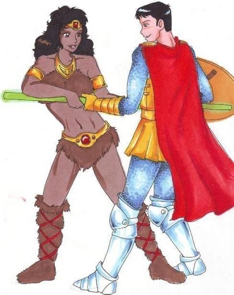 Eric The Cavalier y Diana The Acrobat Personagens literários Desenho