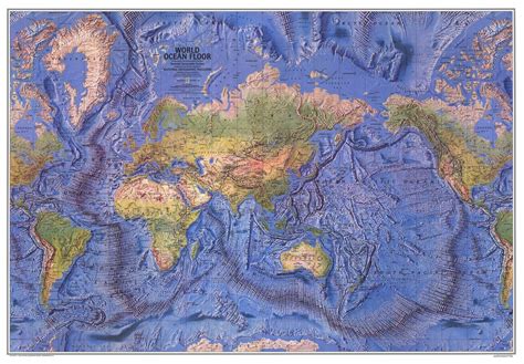 World Ocean Floor Map 1981 By National Geographic Shop Mapworld