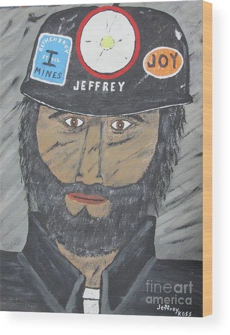 The Coal Man Painting By Jeffrey Koss Wood Print By Jeffrey Koss Coal
