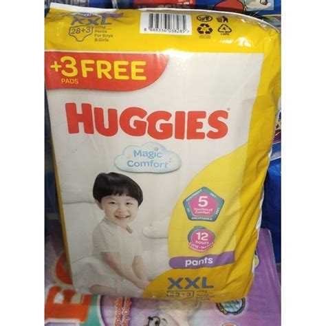Huggies Magic Comfort Xxl Pants 28 3 Pcs Shopee Philippines
