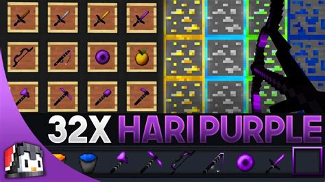 Hari Purple 32x Mcpe Pvp Texture Pack Fps Friendly Youtube